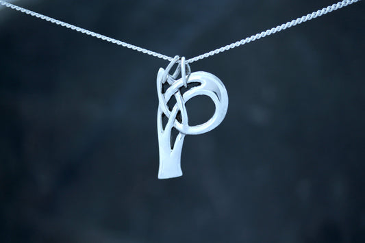 Celtic Letters - 'P' Pendant (Tree)