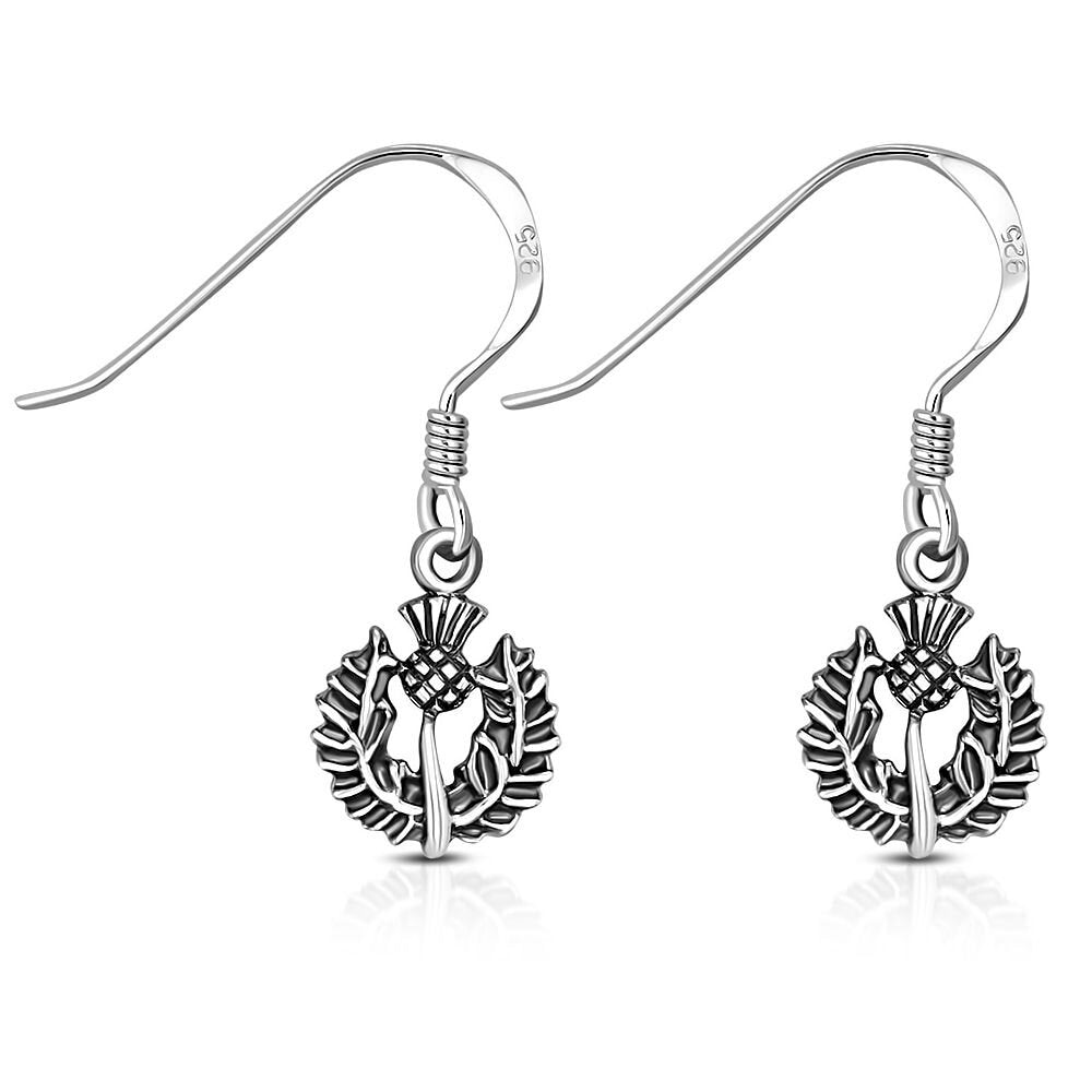 Scottish Thistle Earrings - Heraldic Thistle (Small)