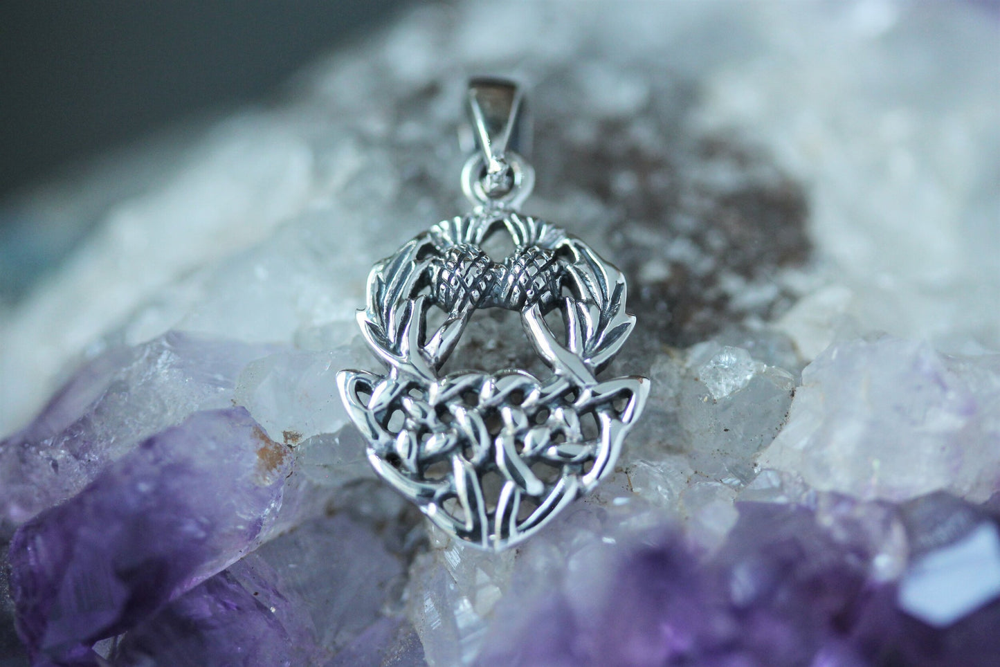 Scottish Thistle Pendant - Knotted Roots