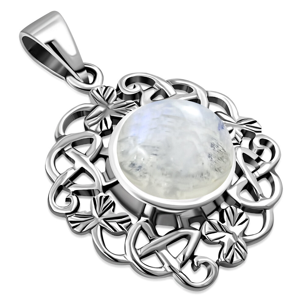 Celtic Stone Pendant - The Knot with Moonstone