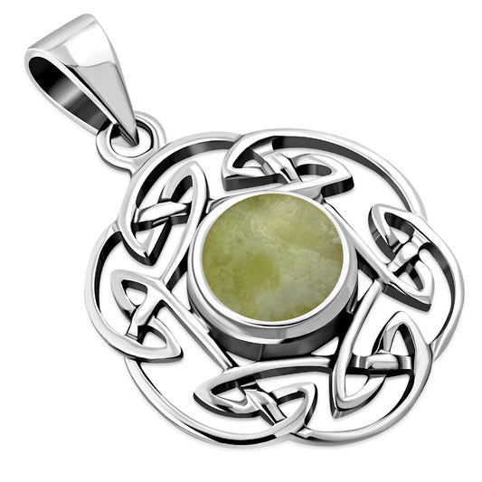 Scottish Marble Pendant - Pictish Knot Border