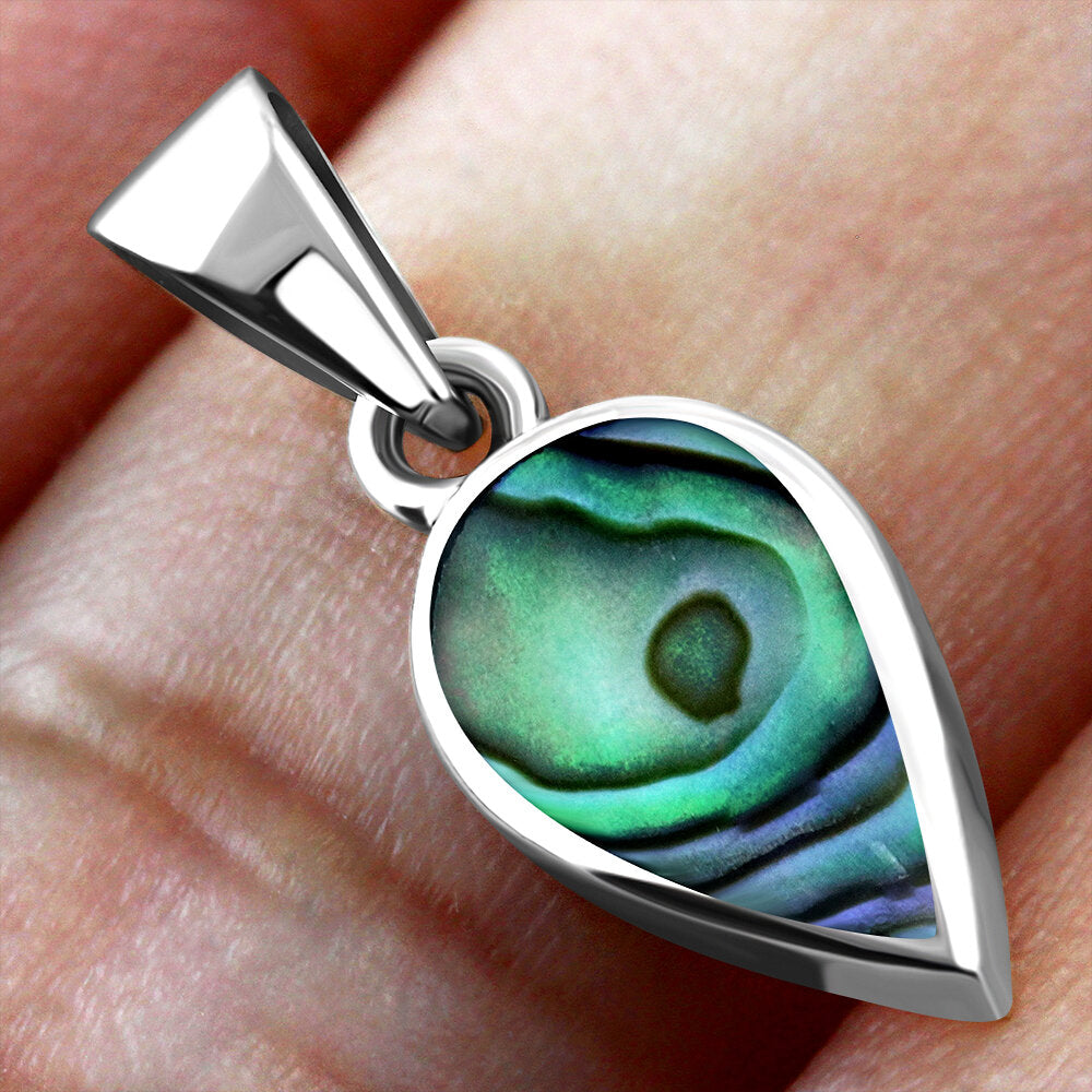 Contemporary Stone Pendant - Wee Drop with Abalone Shell