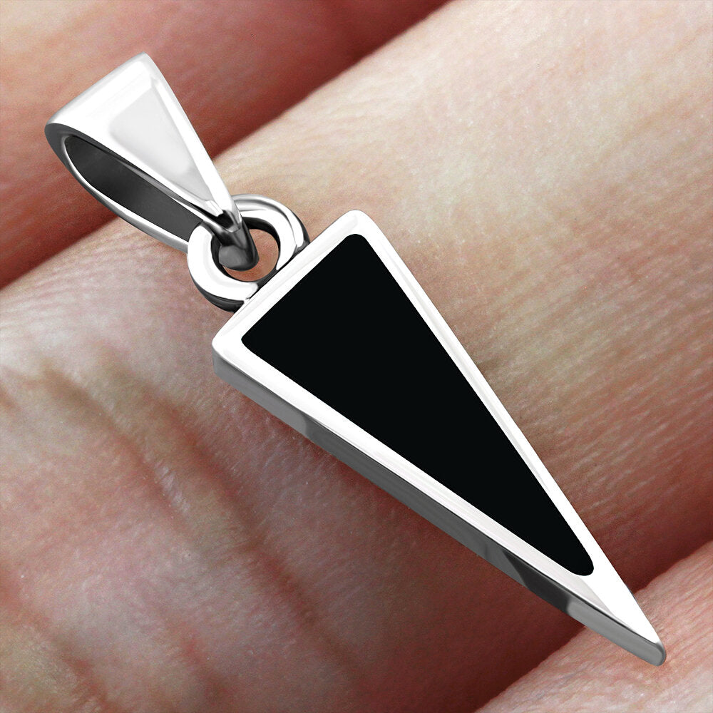 Contemporary Stone Pendant - Icicle with Black Onyx