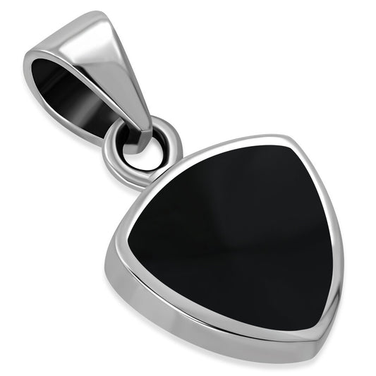 Contemporary Stone Pendant- Small Shield with Black Onyx