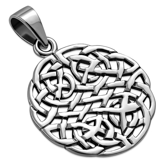 Celtic Knot Pendant - Densely Knotted Shield