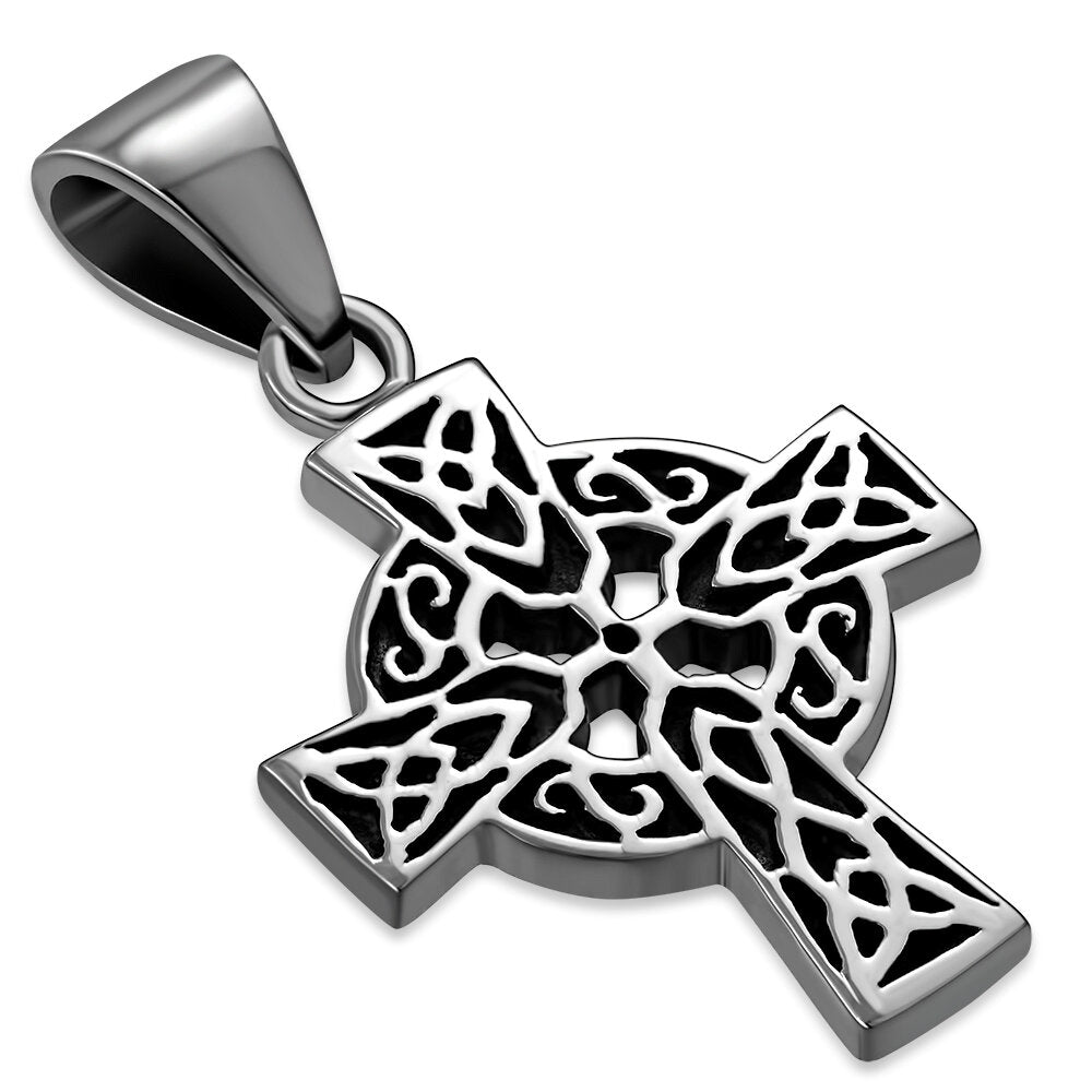 Celtic Cross Pendant - Thick Antique Tradition