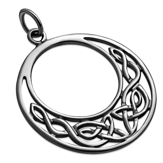 Celtic Knot Pendant - Flat Half Moon Kells Knot