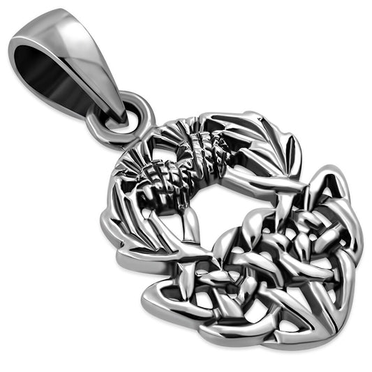 Scottish Thistle Pendant - Knotted Roots