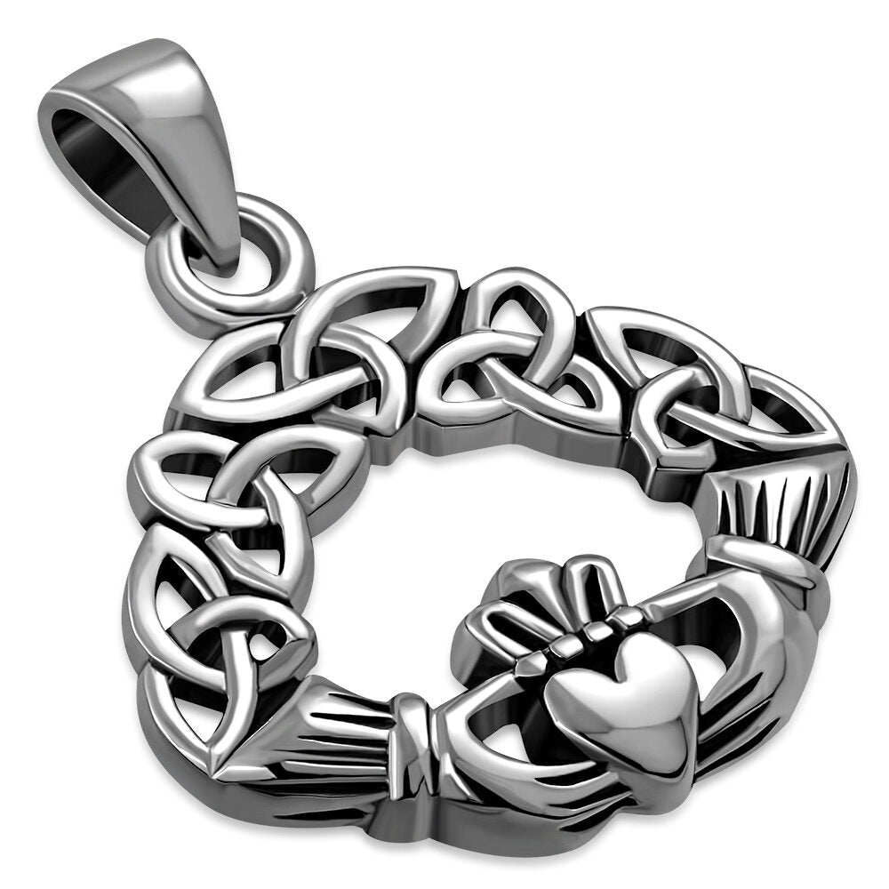 Claddagh Pendant - Braided Trinity Knot