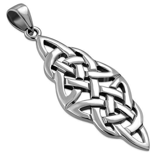 Triquetra Pendant - Elongated Double Trinity