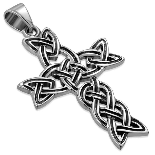 Celtic Cross Pendant - Antique Open Knot