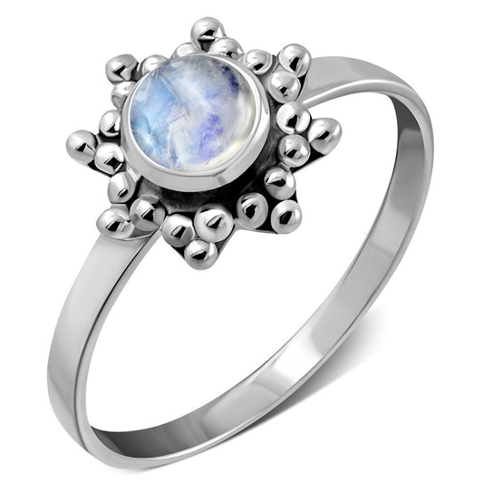 Contemporary Stone Ring- The Star with Moonstone
