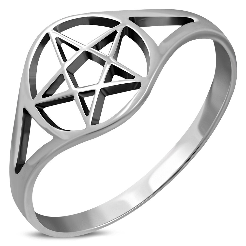 Contemporary Ring - Encircled Pentacle