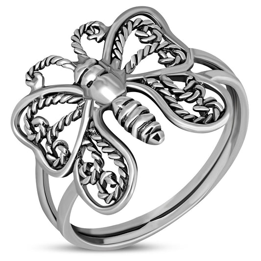 Contemporary Ring- Butterfly with Filigree Wings