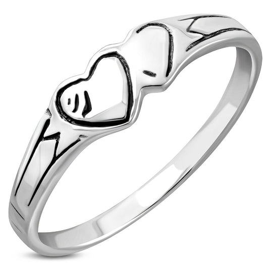 Contemporary Ring- Heart Hug