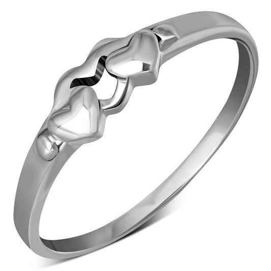 Contemporary Ring- Three Heart Union