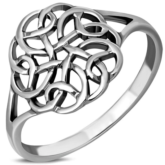 Celtic Knot Ring - Wheel of Life  with Closed Window