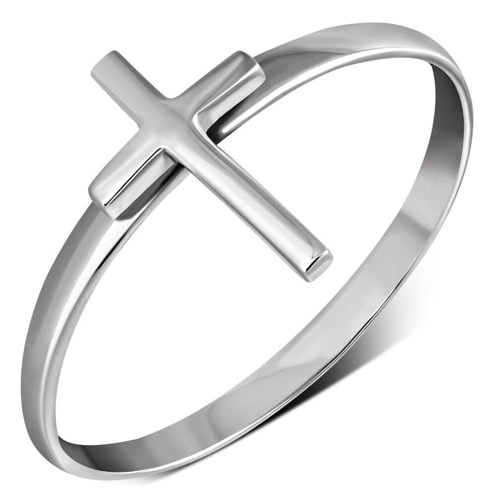 Contemporary Ring - Plain Cross