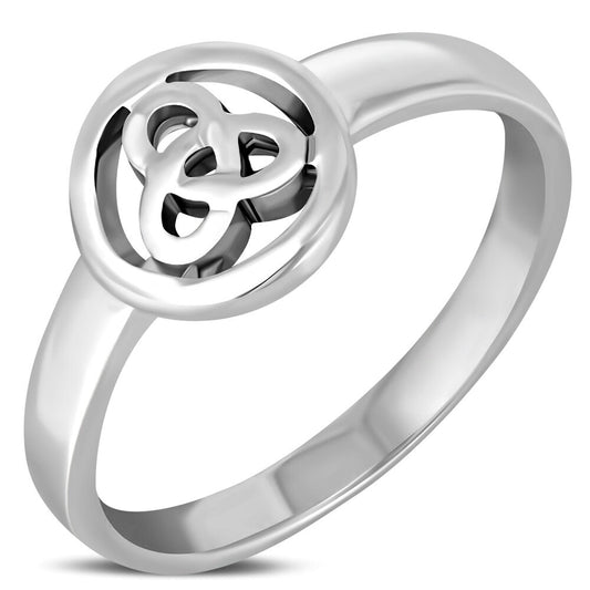Triquetra Ring - Encircled Rounded Trinity