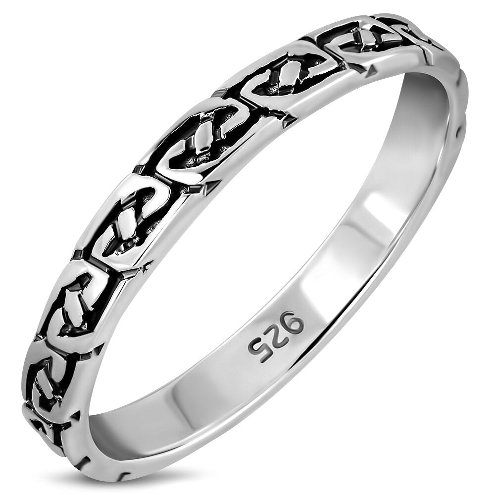Celtic Knot Ring - Thin Infinite Pictish Knot