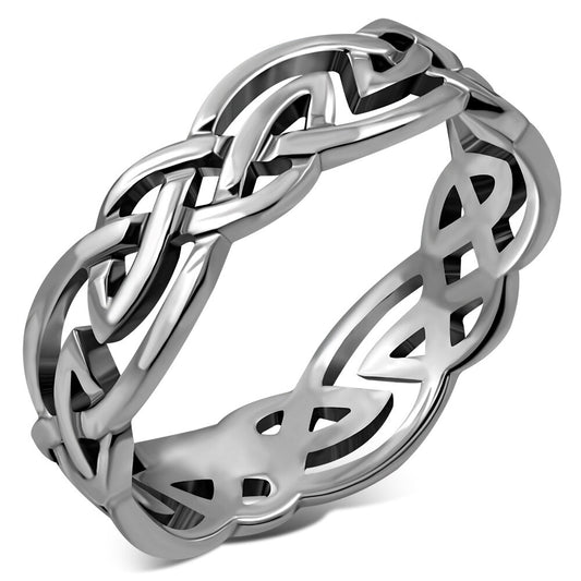 Rings Australia » Celtic - Black Rotating Chain Spinner Ring » $79.95