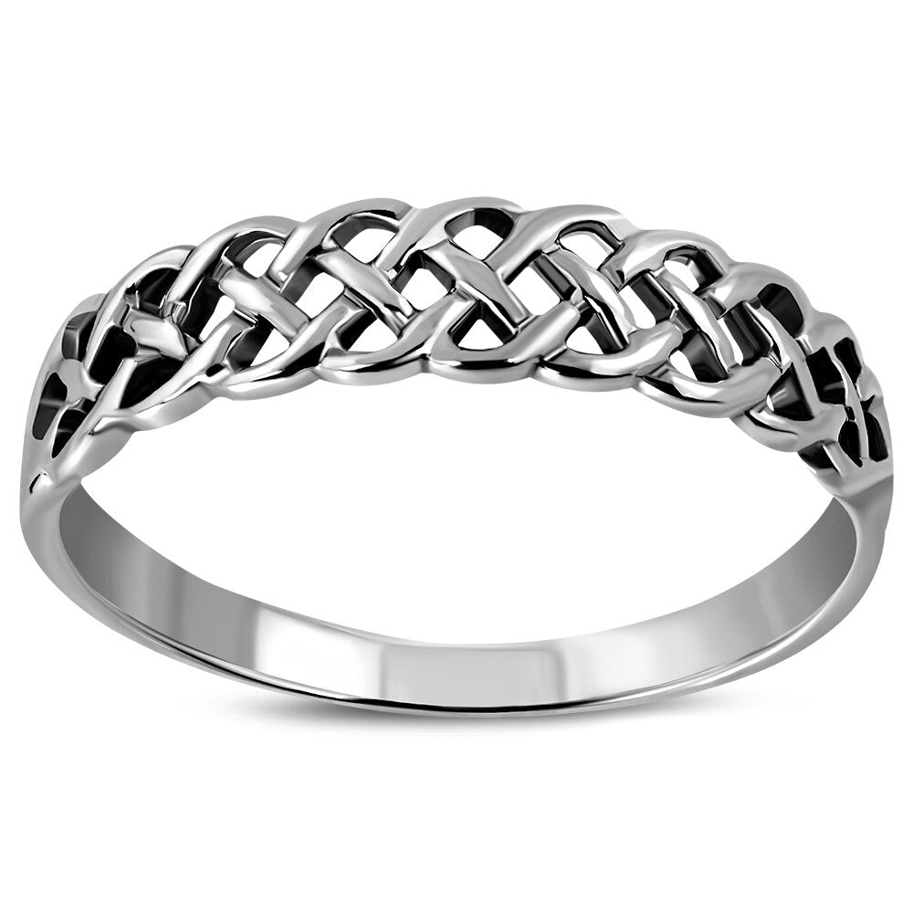 Celtic Knot Ring - Chain Half Band