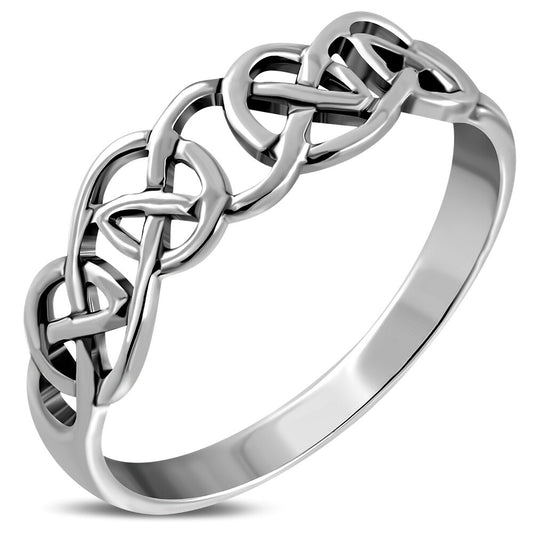 Celtic Knot Ring- Horizontal Kells Half Band