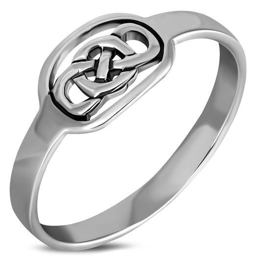 Celtic Knot Ring-  Oval Framed Knot