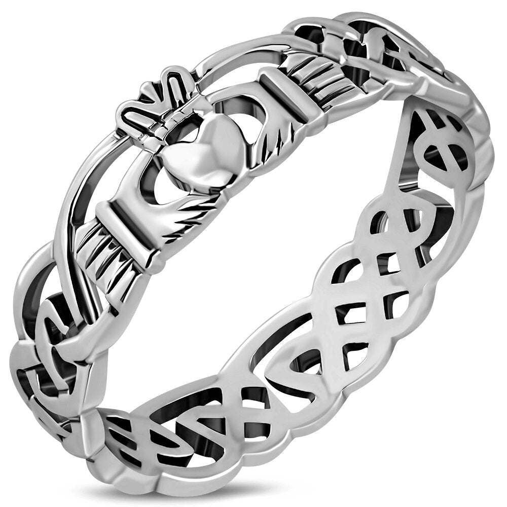 Claddagh Ring - Celtic Knot Band – Celtic Design Scotland
