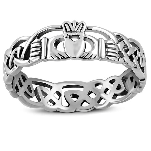 Claddagh Ring - Celtic Knot Band