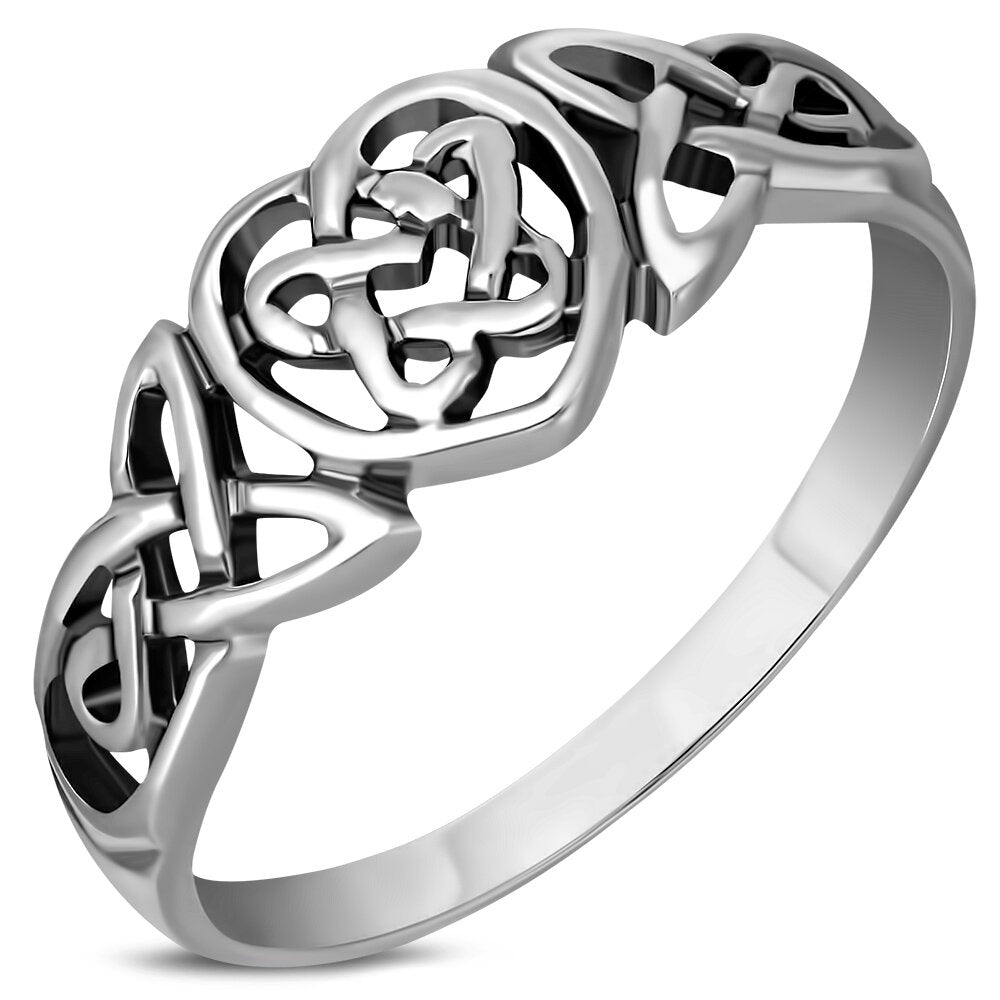 Celtic Knot Ring - Celtic Heart with Arms