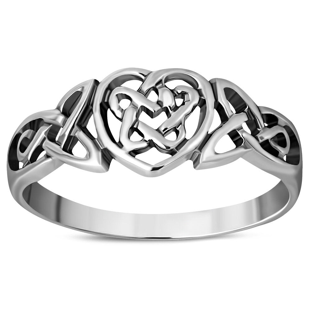 Celtic Knot Ring - Celtic Heart with Arms