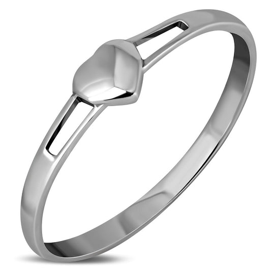 Contemporary Ring - Open Arm Love Heart
