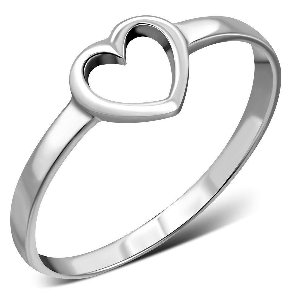 Contemporary Ring - Love Heart Frame – Celtic Design Scotland
