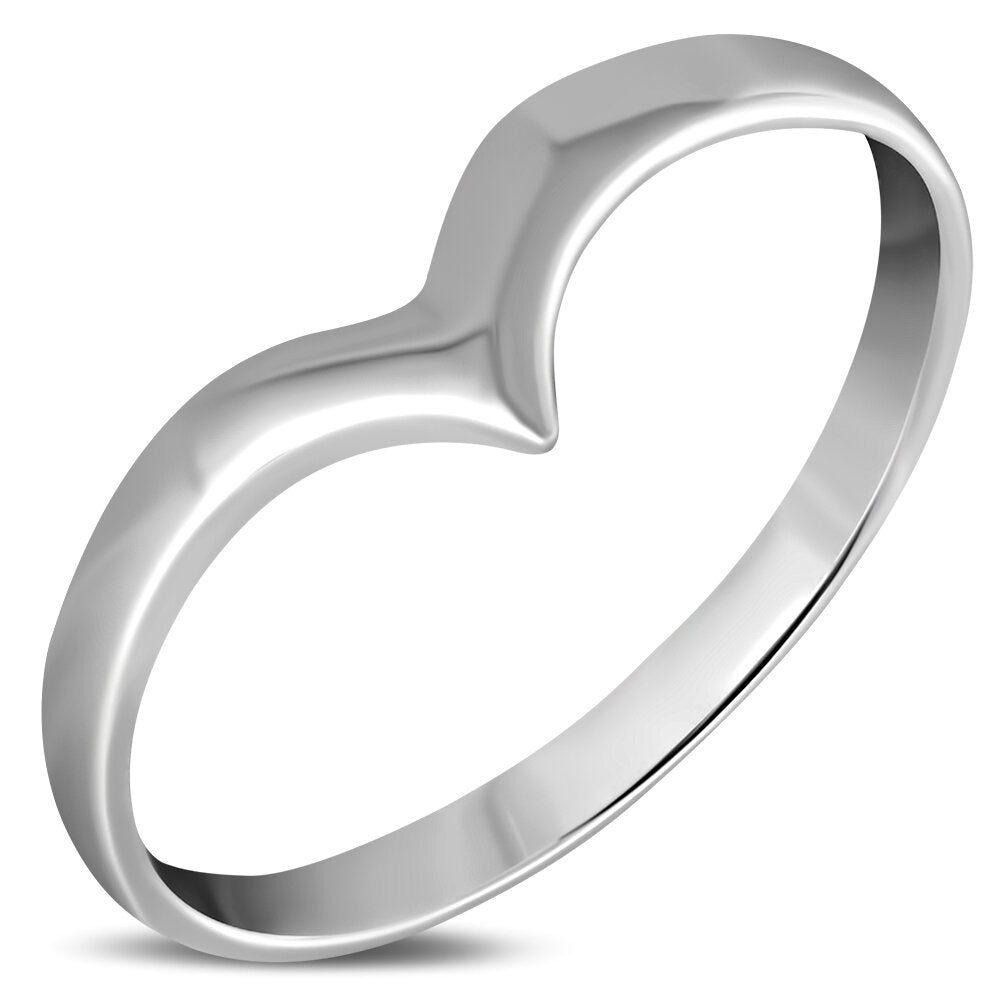Contemporary Ring- Plain Wishbone