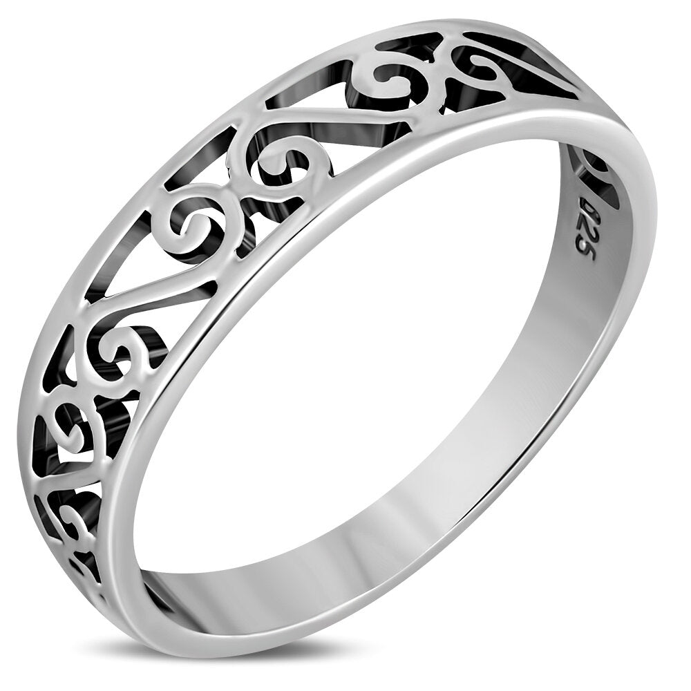 Contemporary Ring - Open Swirl Band