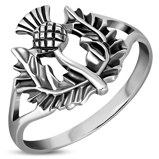Scottish Thistle Ring - Heraldic (large)