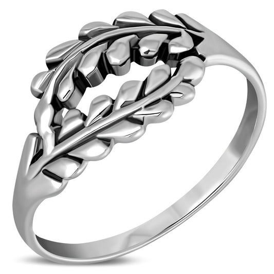 Contemporary Ring- Laurel Wreath