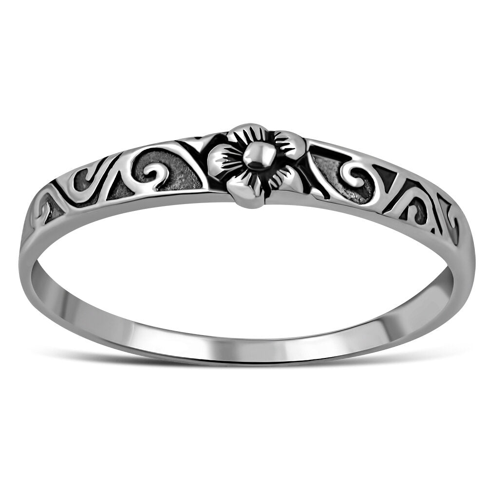 Contemporary Ring-  Flower in the garden