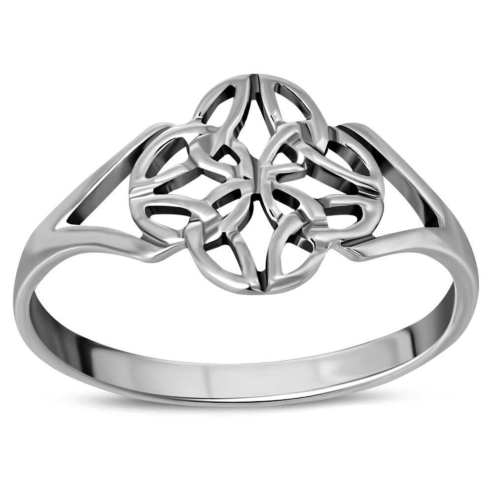 Celtic Knot Ring- Embraced Four Seasons Knot