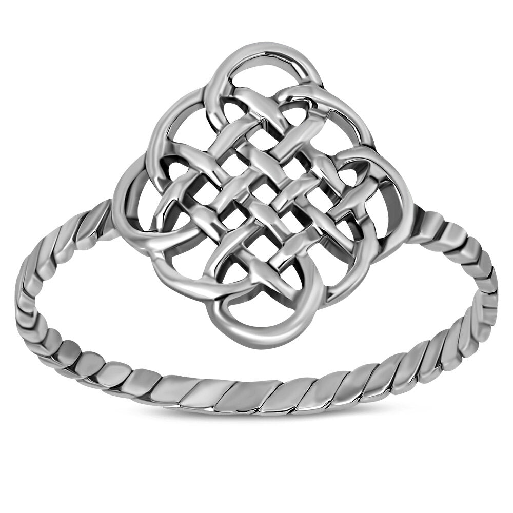 Celtic Knot Ring - Quadruple Solomon (Large)