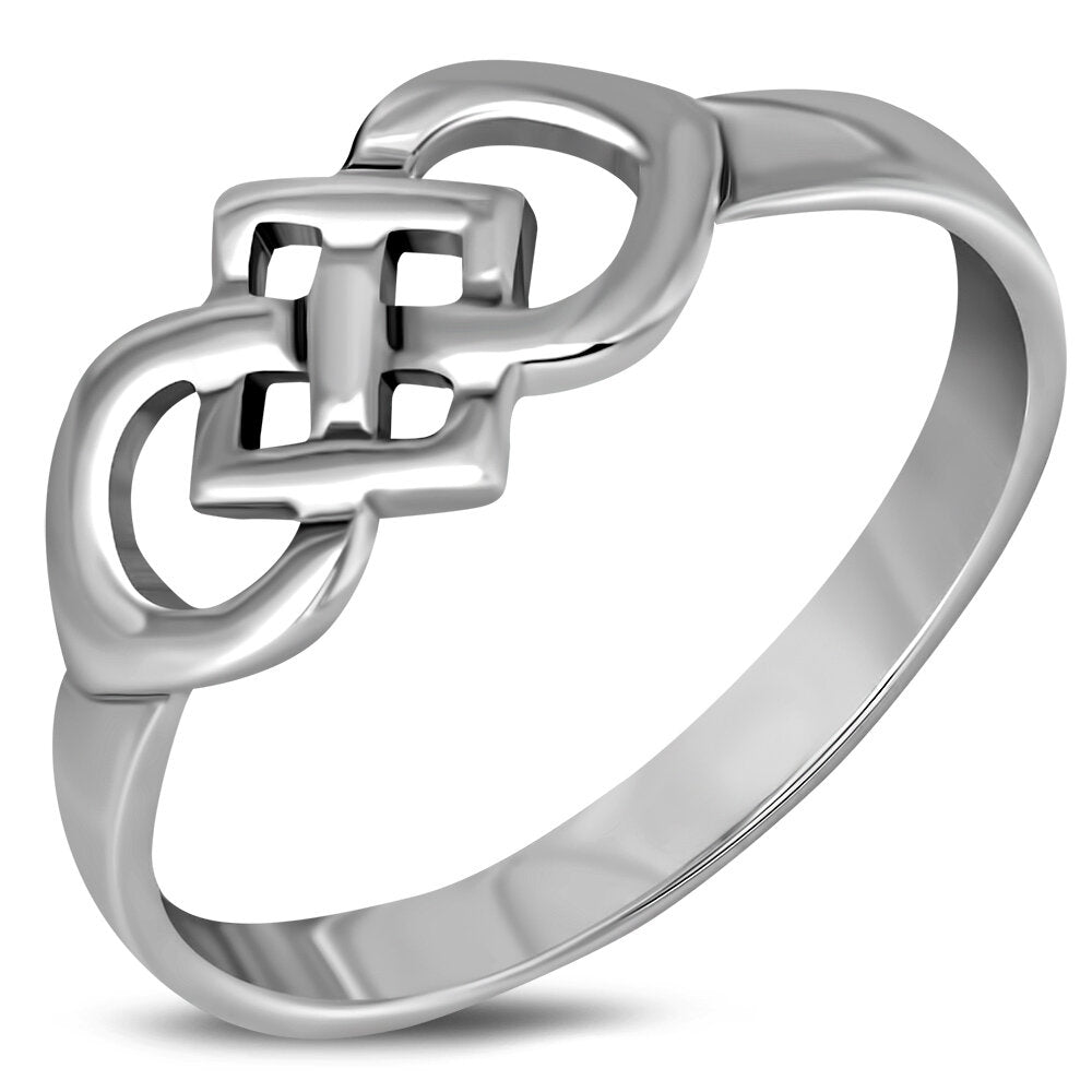 Celtic Knot Ring-Knotted Diamond