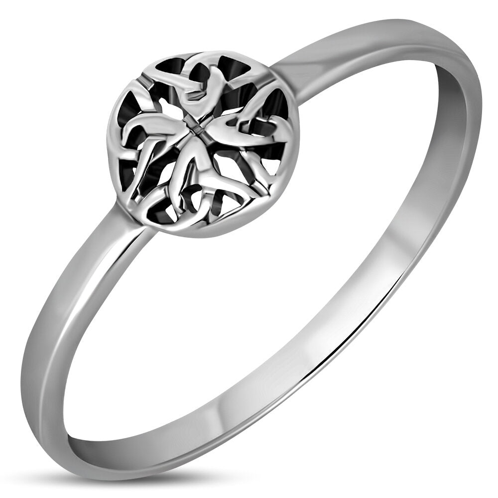 Celtic Knot Ring- Small Shield of Four Directions