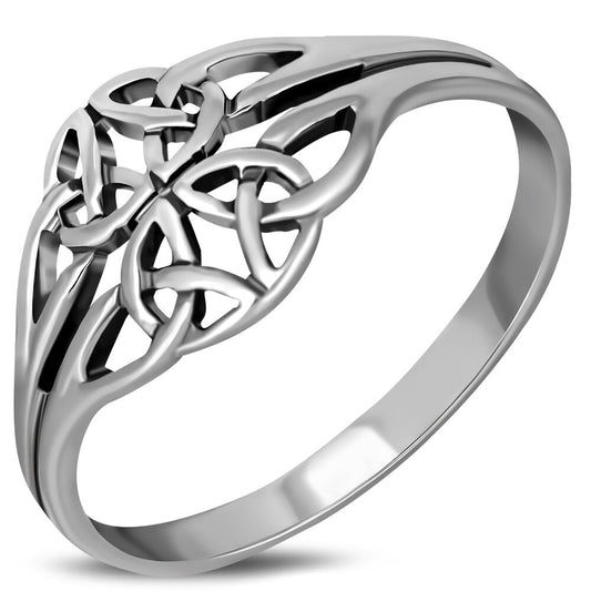 Celtic Knot Ring- Horizontal Four Seasons (Medium)