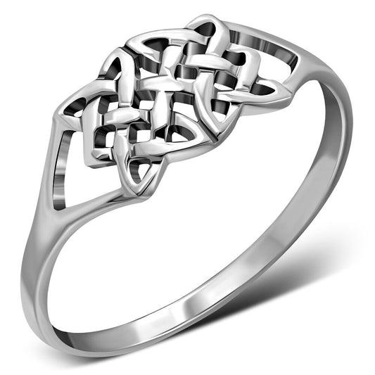 Celtic Knot Ring - Rectangular Two Worlds