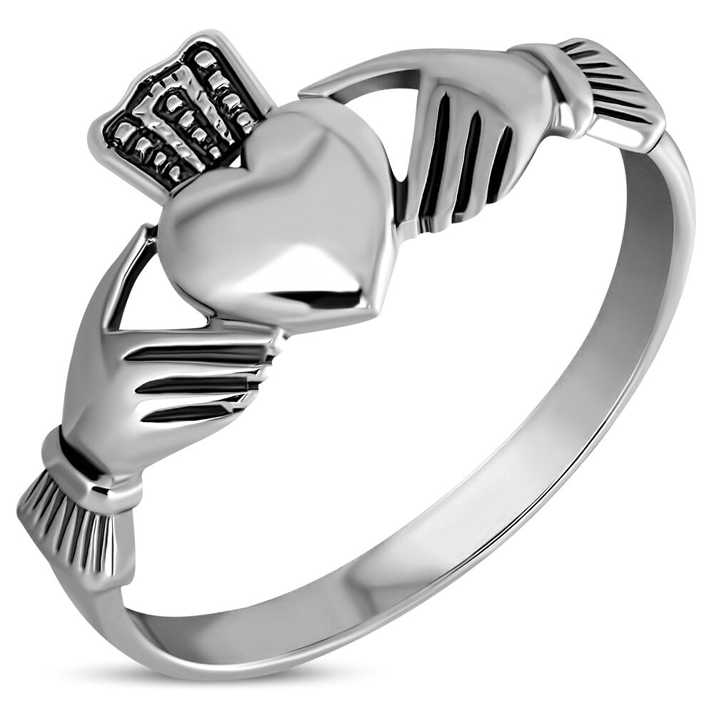 Claddagh Ring - Dotted Crown