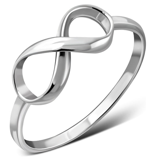Contemporary Ring- Ribbon Infinity Symbol
