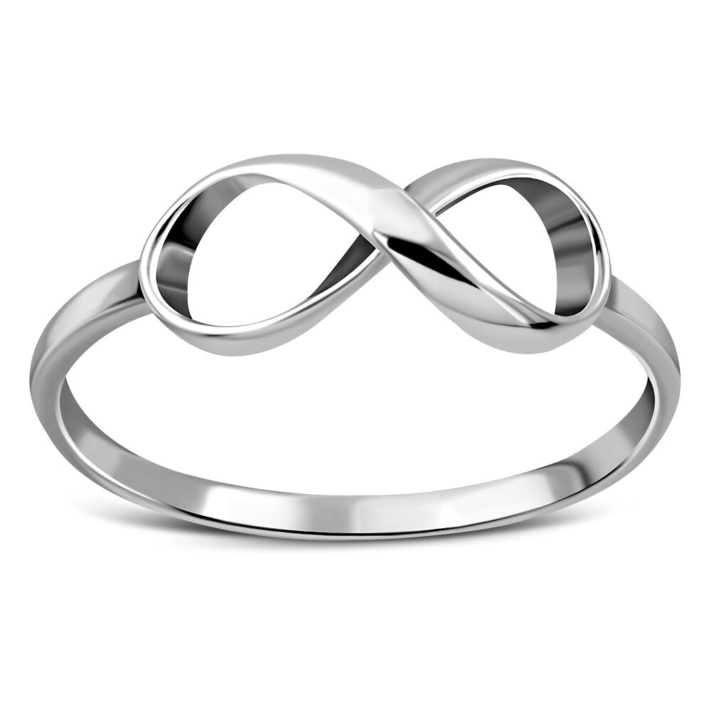 Contemporary Ring- Ribbon Infinity Symbol