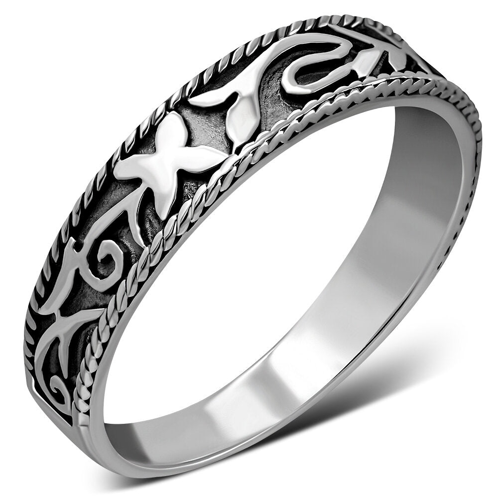Contemporary Ring- Floral Print Band
