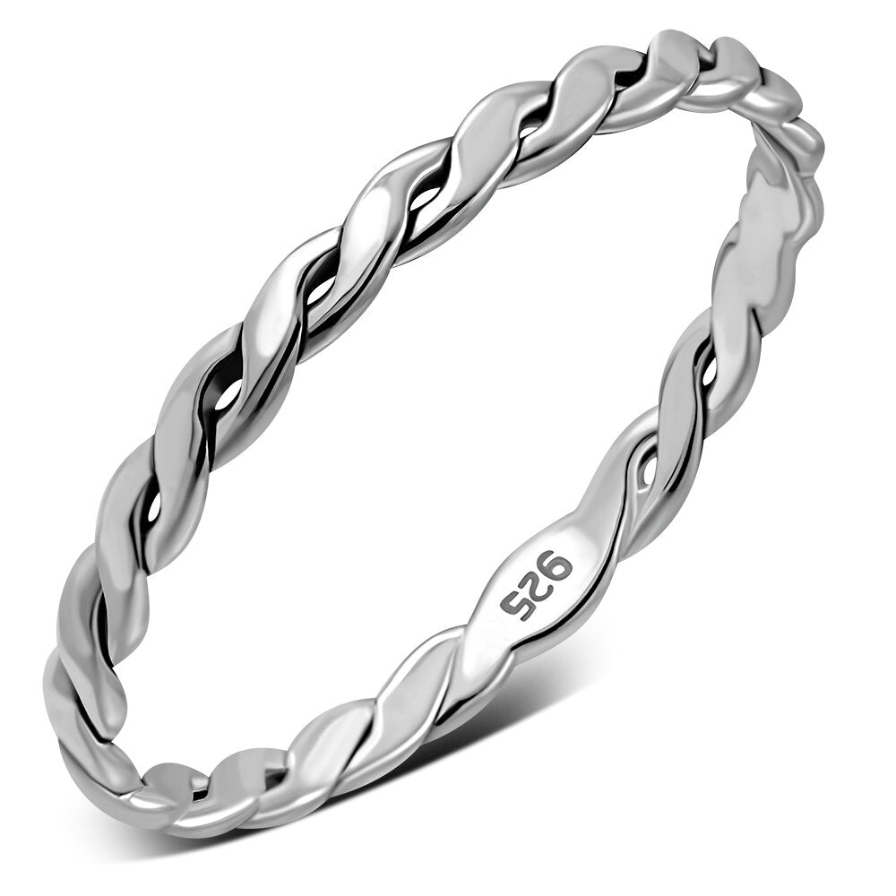Contemporary Ring - Tight Plaited Eternal Band